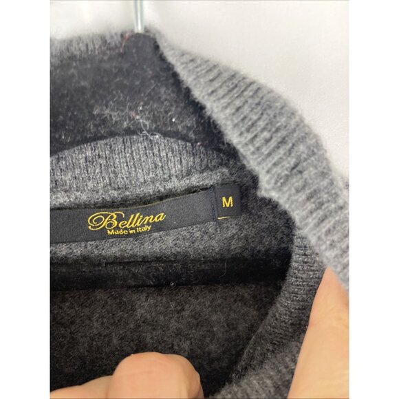 Bellina Italian-Made Wool-Cashmere Sleeveless Mockneck Sweater Women’s Size M - Picture 2 of 7